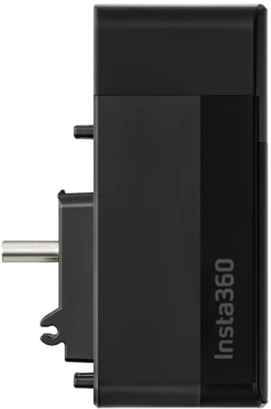 Insta360 X3 File Transfer Hub connected to a smartphone, demonstrating ease of use.