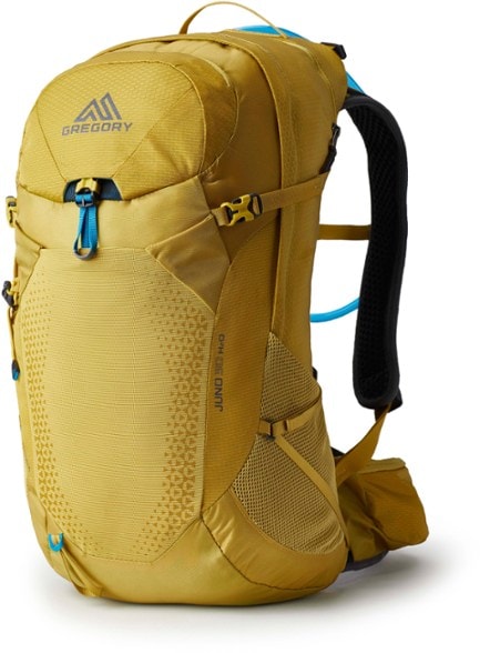 Juno Women's hydration pack featuring a 3L reservoir on a hiking trail.