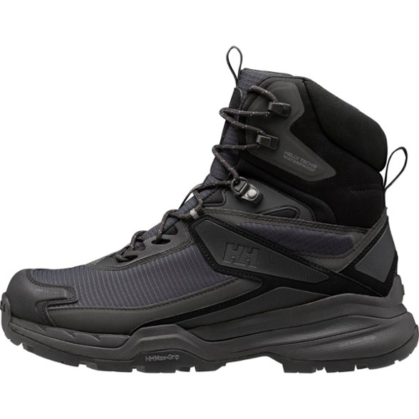 Side view of Helly Hansen men's waterproof hiking boots showcasing the rugged sole.