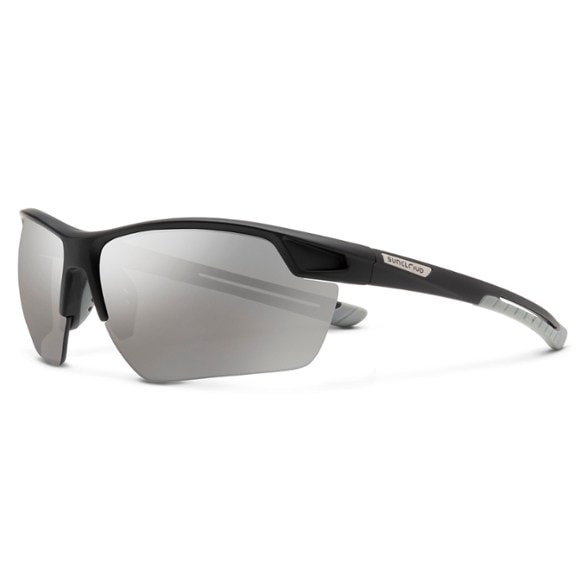 Front view of Contender Pro Polarized Sports Sunglasses showcasing sleek design and polarized lenses.