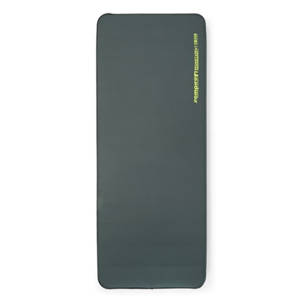Zempire Monstamat King Single air mattress in a camping setup, showing its spacious design.