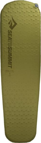 Summit Comfort Self-Inflating Sleeping Pad laid out in a camp setting, demonstrating its thickness and comfort.