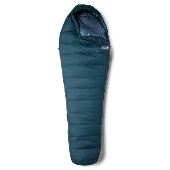 Side view of Bishop Pass 15 down sleeping bag packed compactly as essential backpacking gear